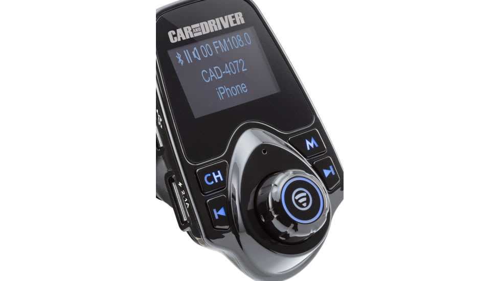Car and Driver Bluetooth Transmitter with Dual USB Port, CAD-4072BK