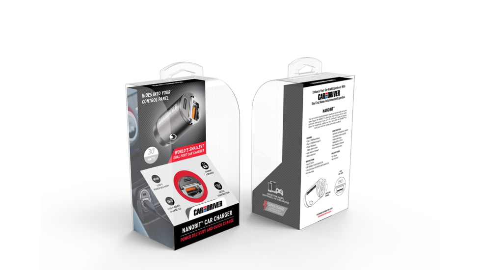 Car and Driver Nanobit Car Charger, CAD-3060BK