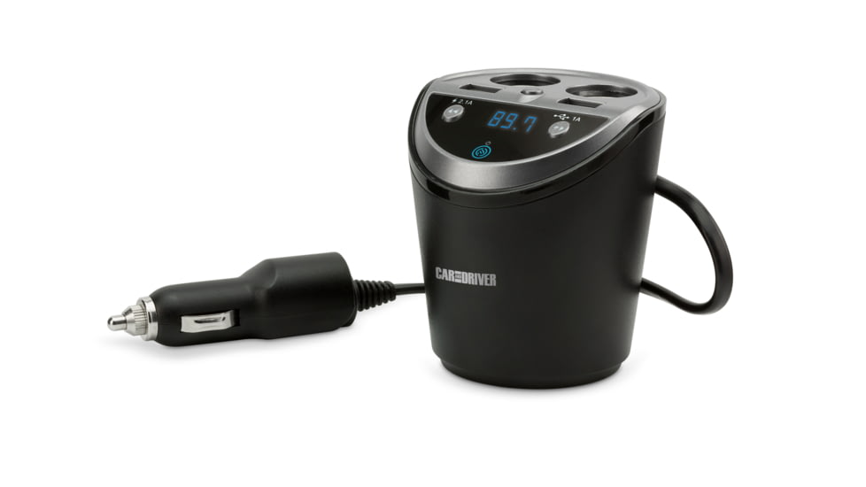 Car and Driver Power Cup W/ Dual Socket/USB and Bluetooth FM Transmitter, CAD-4057