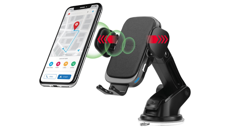Car and Driver Wireless Charging Kit with Auto-Adjusting Mount, CAD-9905