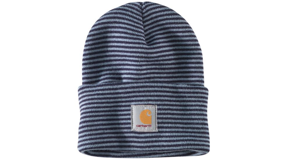 Carhartt Acrylic Watch Hat - Mens, Steel Blue/Navy Stripe, One Size, A18-I14--OFA