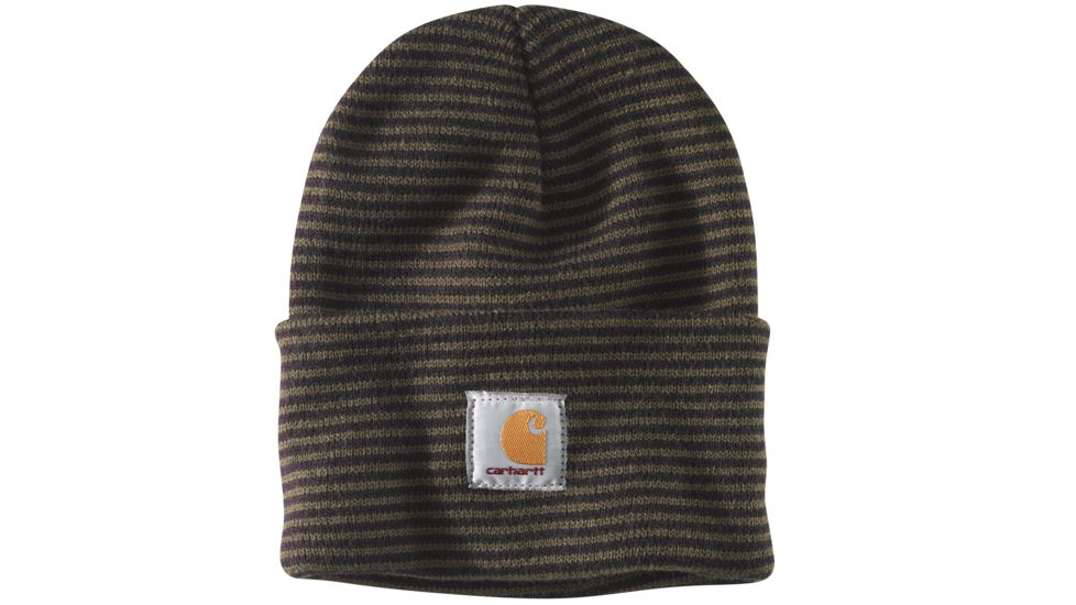 Carhartt Acrylic Watch Hat - Mens, Tarmac/Black Stripe, One Size, A18-B01--OFA