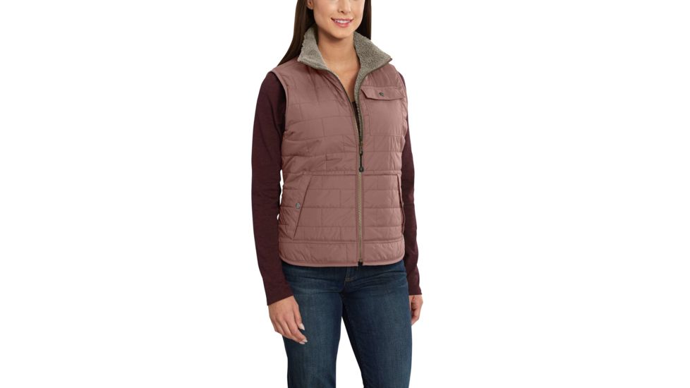 Carhartt Amoret Sherpa Lined Vest for Womens, Burlwood, Extra Small/Regular 102750-667-REG-XS