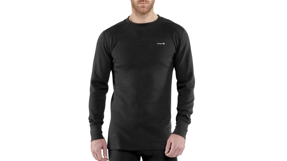 Carhartt Base Force Cotton Super Cold Weather Crewneck Top for Mens, Black, Large/Regular 100639-001-REG-L