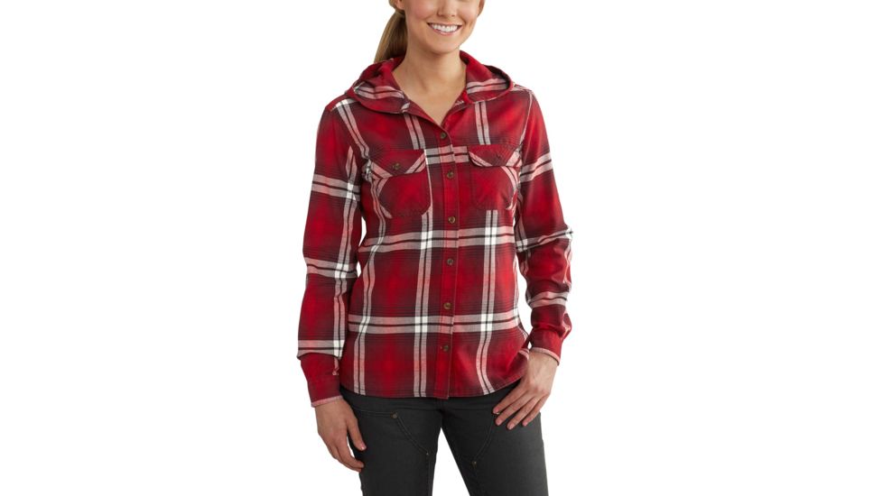 Carhartt Belton Shirt for Womens, Dark Crimson, 2XL/Regular 102783-608-REG-XXL