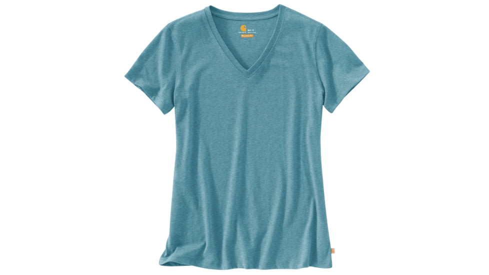 Carhartt Lockhart Short Sleeve V-Neck T-Shirt - Women's, Blue Mist Heather, M-REG, 102452-424-REG-M
