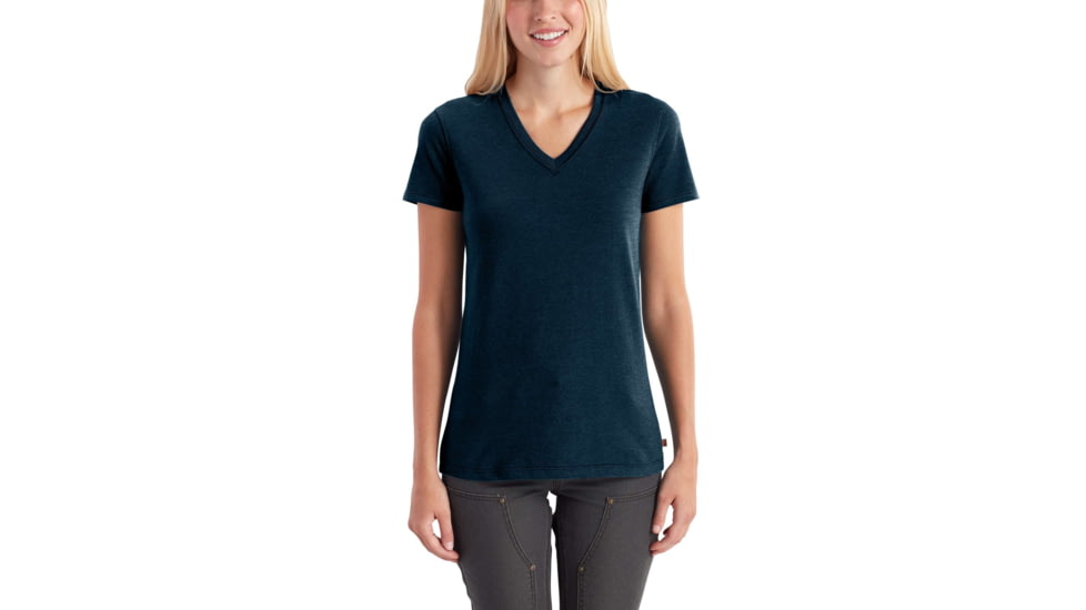 Carhartt Lockhart Short Sleeve V-Neck T-Shirt - Women's, Dark Indigo Heather, XL-REG, 102452-462-REG-XL