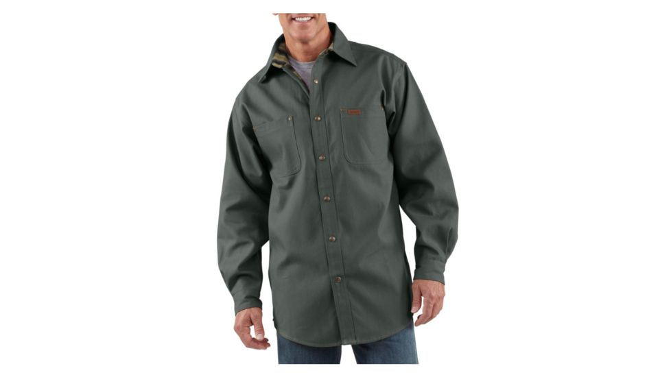 Carhartt Canvas Shirt Jacket - Men's-Dark Shadow-Large