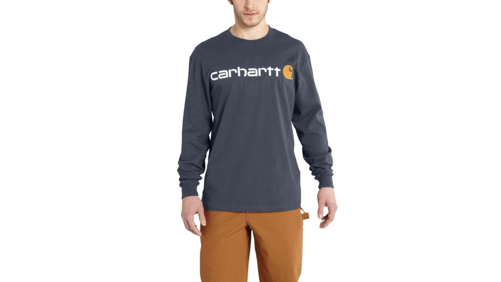 Carhartt Long Sleeve Logo T-Shirt - Men's, Bluestone, Medium/Regular, K298-BLS-REG-MED