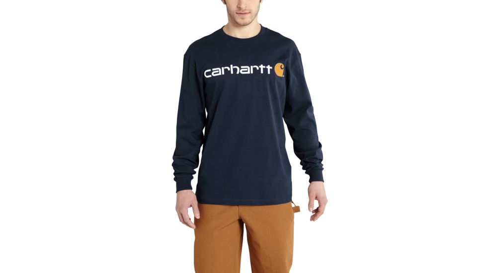 Carhartt Long Sleeve Logo T-Shirt - Men's, Navy, 2XL/Regular, K298-NVY-REG-XXL
