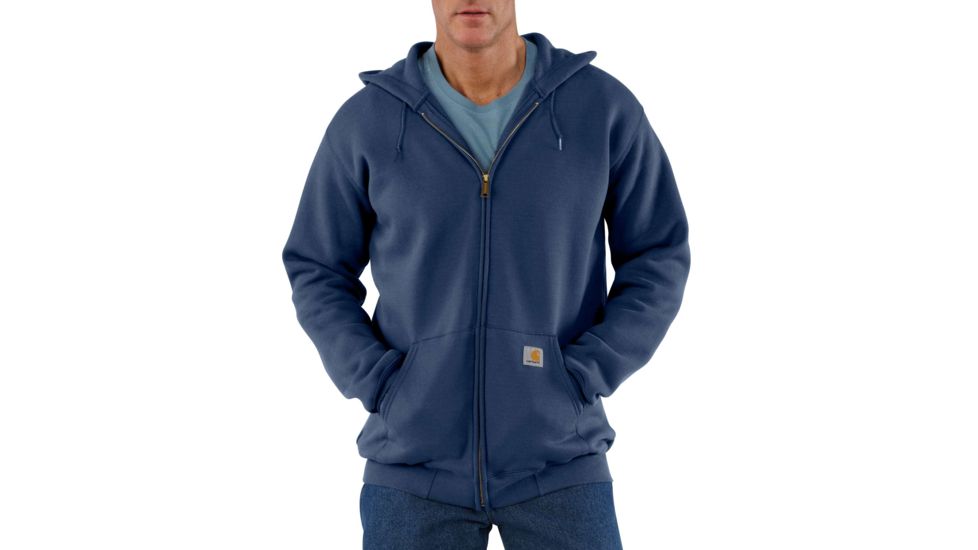 Carhartt Midweight Hooded Zip-Front Sweatshirt - Men's, New Navy, Small/Regular, K122-472-REG-SML