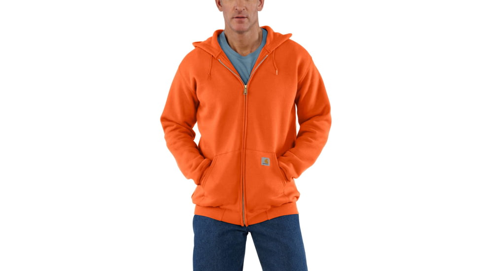 Carhartt Midweight Hooded Zip-Front Sweatshirt - Men's, Orange, 2XL/Tall, K122-ORG-TLL-XXL