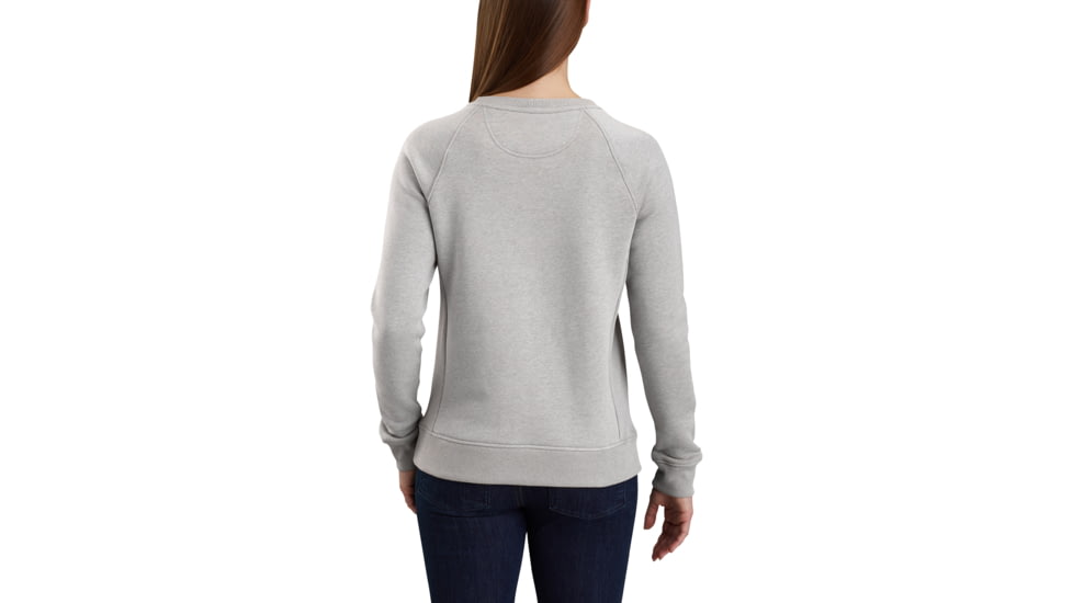 Carhartt Clarksburg Crewneck Graphic Sweatshirt - Womens, Asphalt Heather, Extra Large, 103926-058-REG-XL