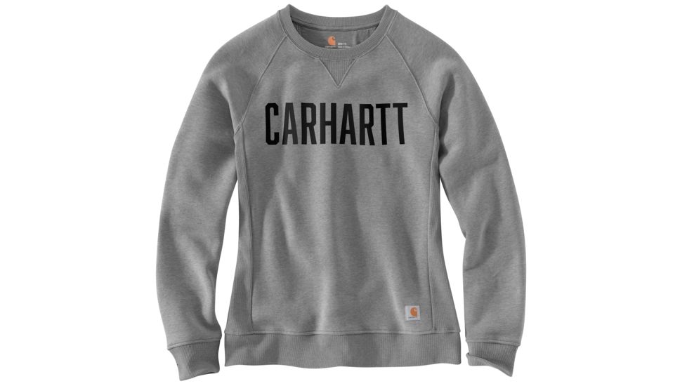 Carhartt Clarksburg Crewneck Graphic Sweatshirt - Womens, Asphalt Heather, Extra Large, 103926-058-REG-XL