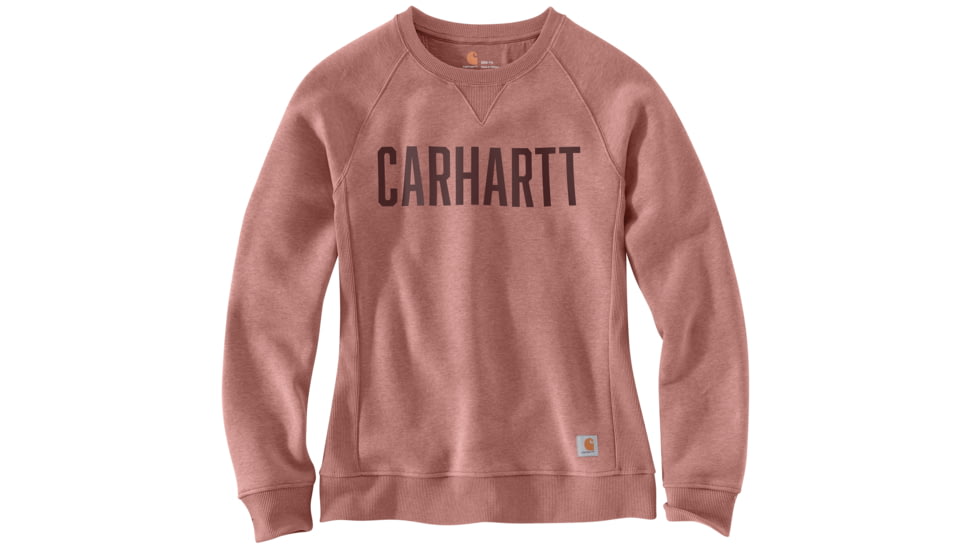 Carhartt Clarksburg Crewneck Graphic Sweatshirt - Womens, Burlwood Heather, Extra Large, 103926-668-REG-XL