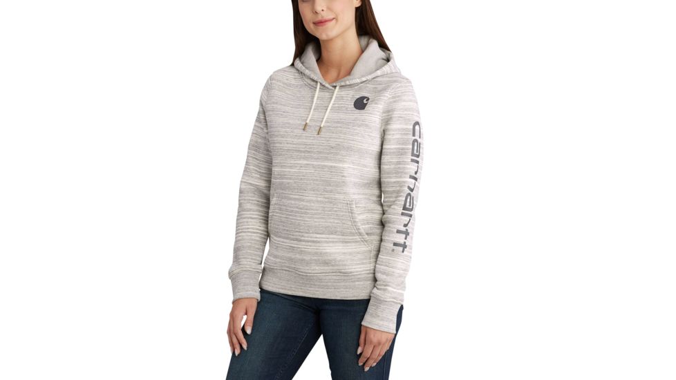 Carhartt Clarksburg Graphic Sleeve Pullover Swt - Womens, Shadow Space Dye, L-REG 102791-099-REG-L