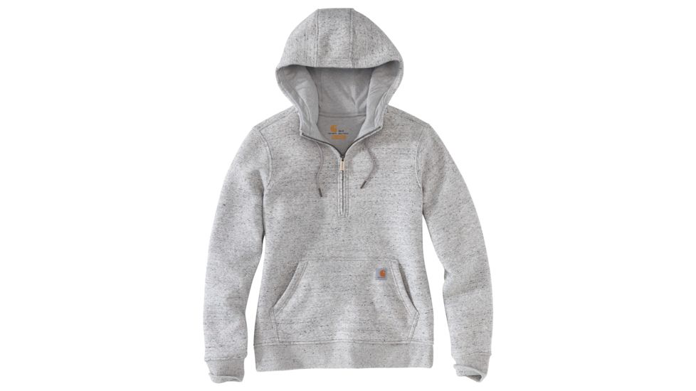 Carhartt Clarksburg Half Zip Hooded Sweatshirt - Womens, Asphalt Heather Nep, Large, 103240-E07-REG-L