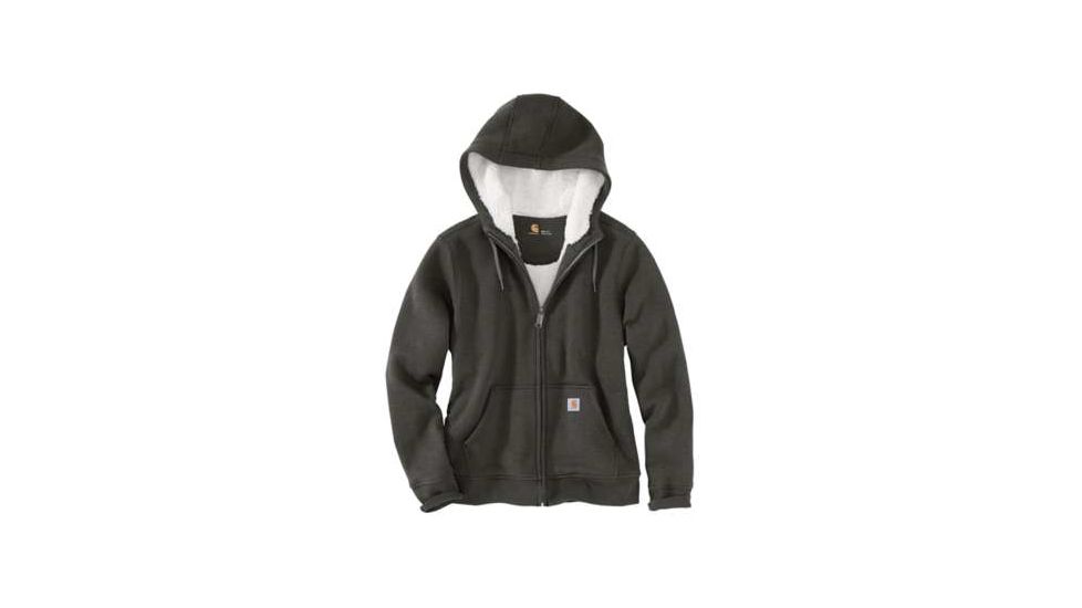 Carhartt Clarksburg Sherpa Lined Hoodie - Womens, Peat Heather, S-REG, 102787-352-REG-S