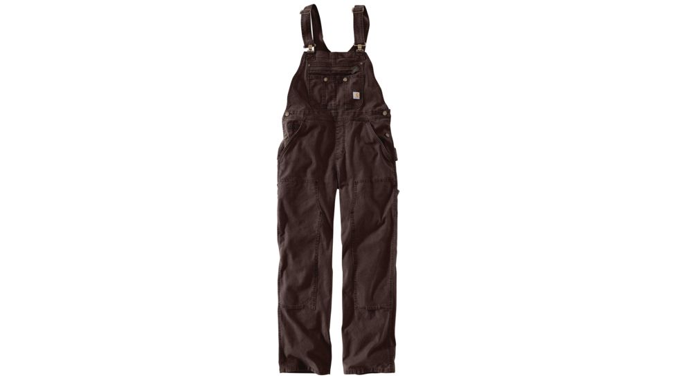 Carhartt Crawford Double Front Bib Overalls - Womens, Dark Brown, M-Tall 102438-201-TLL-M