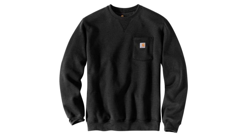 Carhartt Crewneck Pocket Sweatshirt - Mens, Black, Large, 103852-001-REG-L