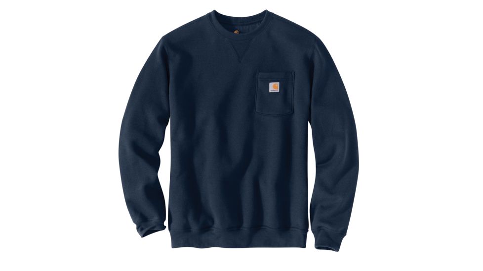 Carhartt Crewneck Pocket Sweatshirt - Mens, New Navy, Large, 103852-472-REG-L