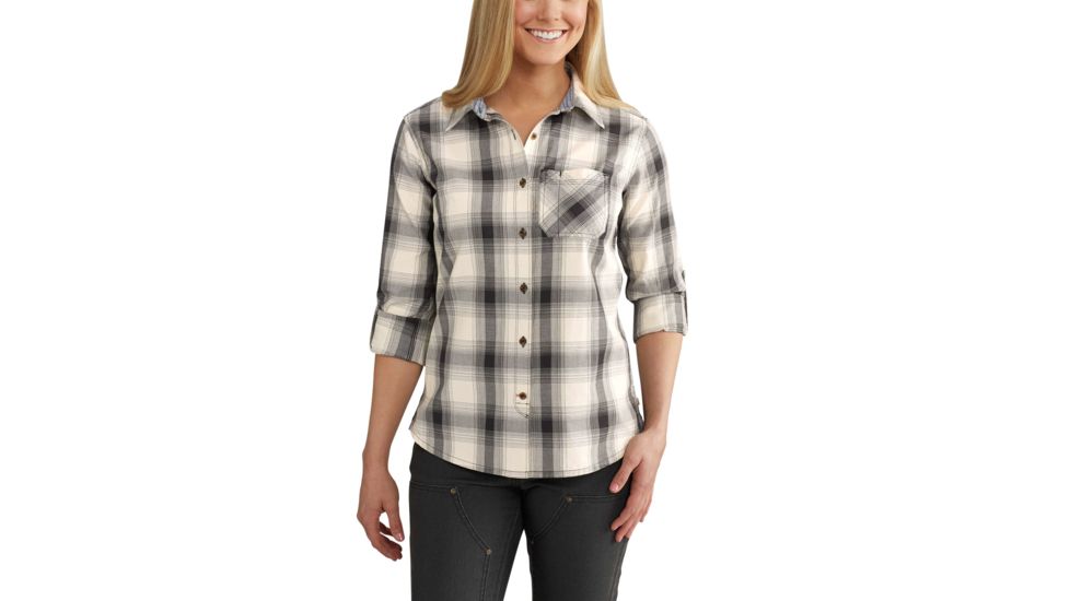 Carhartt Dodson Long Sleeve Shirt for Womens, Black, 2XL/Regular 102777-001-REG-XXL