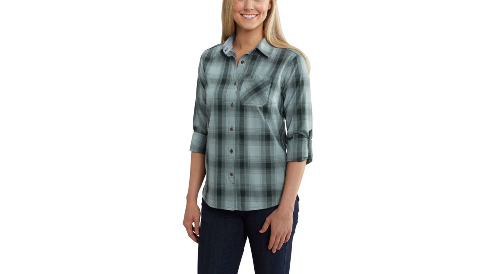 Carhartt Dodson Long Sleeve Shirt for Womens, Stormy Sea, 2XL/Regular 102777-347-REG-XXL
