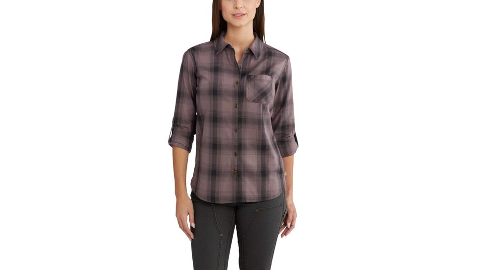 Carhartt Dodson Long Sleeve Shirt for Womens, Sparrow, Large/Regular 102777-547-REG-L