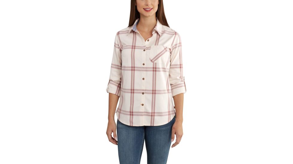 Carhartt Dodson Long Sleeve Shirt for Womens, Burlwood, Medium/Regular 102777-667-REG-M