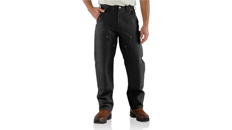 Carhartt Double-Front Work Dungaree - Mens, Black, 30 Inseam, 42 Waist, B01-BLK-30-42