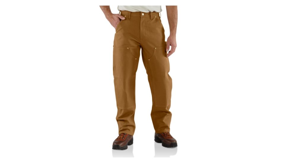 Carhartt Firm Duck Double-Front Work Dungaree - Men's, Brown, 36-32, B01-BRN-36-32