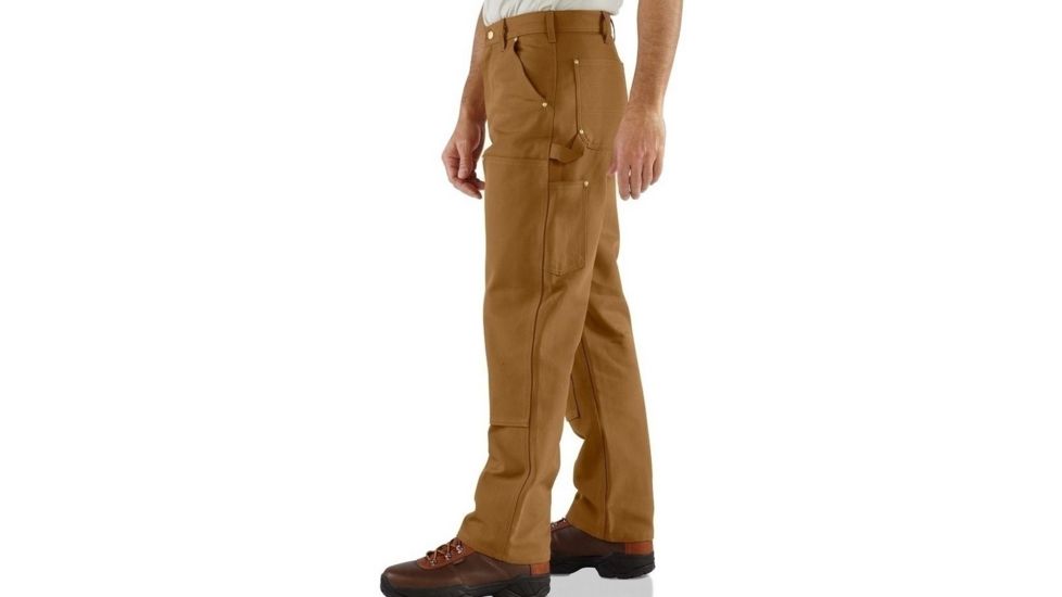Carhartt Double-Front Work Dungaree - Mens, Carhartt Brown, 32 Inseam, 30 Waist, B01-BRN-32-30