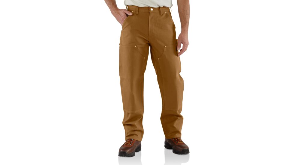 Carhartt Double-Front Work Dungaree - Mens, Carhartt Brown, 32 Inseam, 30 Waist, B01-BRN-32-30