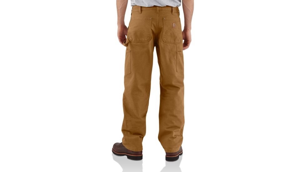 Carhartt Double-Front Work Dungaree Washed Duck - Mens, Dark Brown, 34 Inseam, 32 Waist, B136-DKB-34-32
