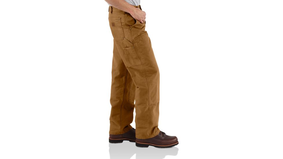 Carhartt Double-Front Work Dungaree Washed Duck - Mens, Dark Brown, 34 Inseam, 32 Waist, B136-DKB-34-32
