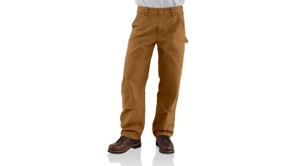 Carhartt Double-Front Work Dungaree Washed Duck - Mens, Dark Brown, 34 Inseam, 32 Waist, B136-DKB-34-32