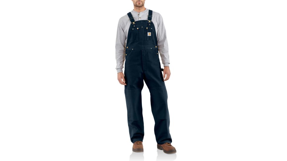 Carhartt Duck Bib Overall for Mens, Dark Navy, 30/28 R01-DNY-28-30