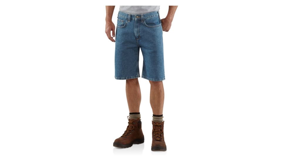 Carhartt Five Pocket Denim Short - Men's-Light Classic Wash-34 Waist