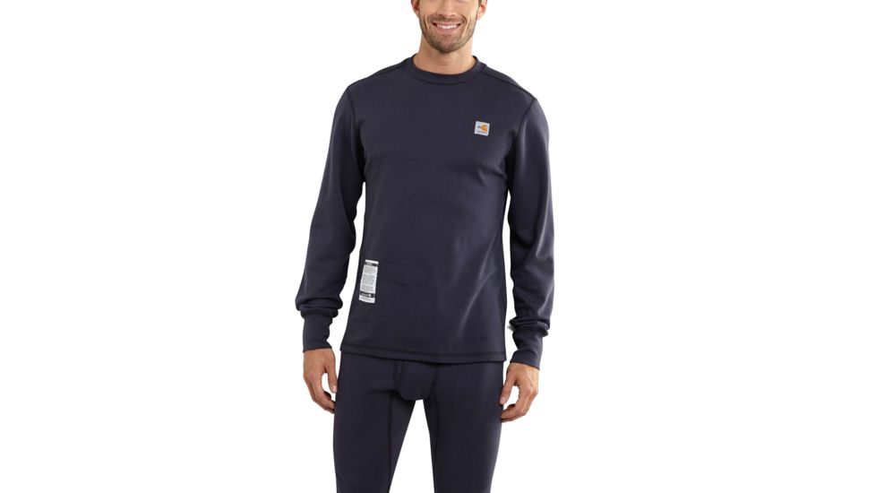 Carhartt Flame-Resistant Base Force Cold Weather Weight Top, Dark Navy, Small/Regular 101245-410-REG-S