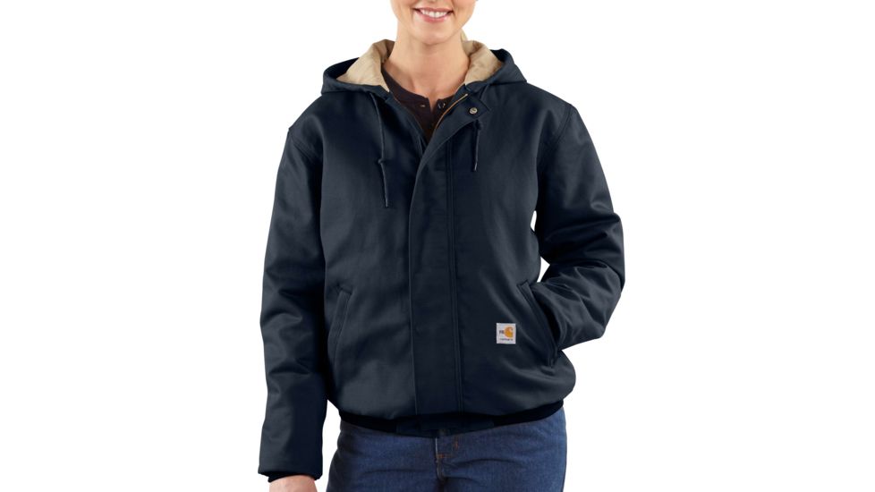 Carhartt Flame-Resistant Canvas Active Jacket, Dark Navy, Extra Small/Regular 101629-410-REG-XS