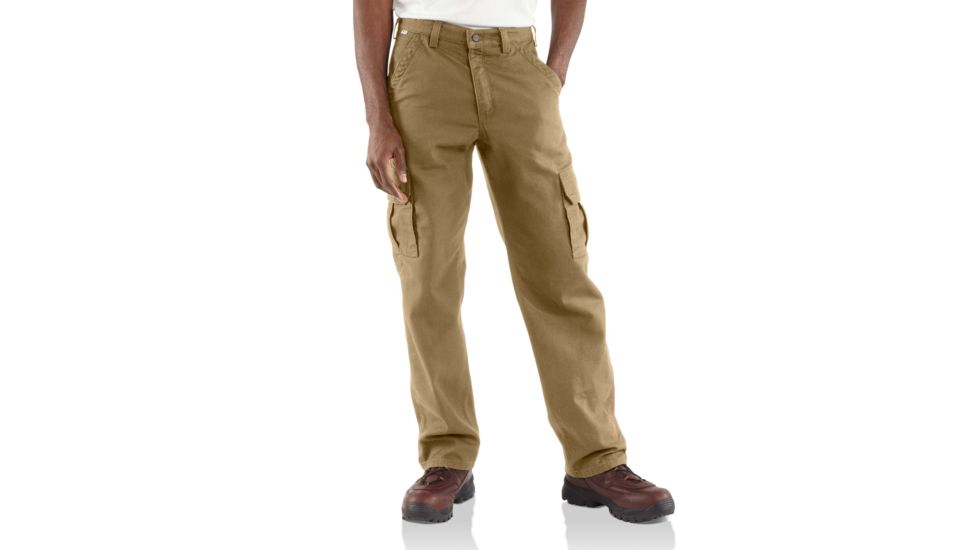 Carhartt Flame-Resistant Canvas Cargo Pant, Golden Khaki, 38/36 FRB240-GKH-36-38