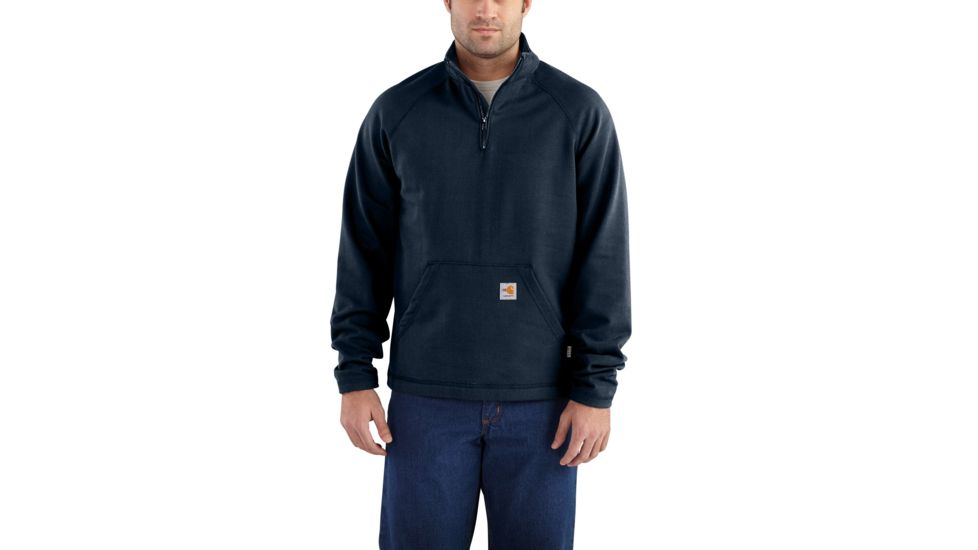Carhartt Flame-Resistant Force Rugged Flex Qtr Zip Fleece, Dark Navy, 3XL/Regular 101576-410-REG-3XL