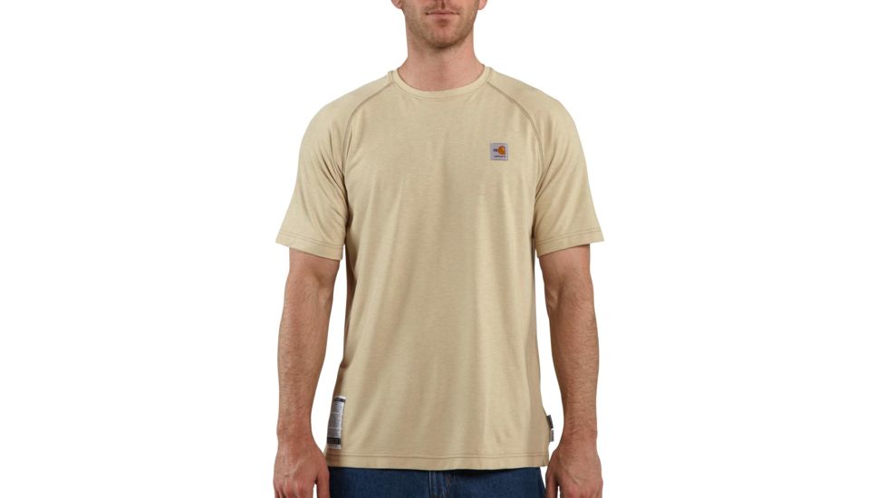 Carhartt Flame-Resistant Force Short Sleeve T-Shirt, Sand, Small/Regular FRK008-SND-REG-SML
