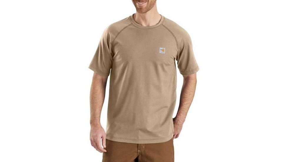 Carhartt Flame-Resistant Force Short Sleeve T-Shirt, Khaki, Medium/Regular, 102903-250-REG-M