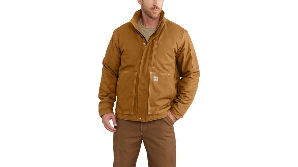 Carhartt Flame-Resistant Full Swing Quick Duck Lanyard Jacket for Mens, Carhartt Brown, Medium/Regular 102692-211-REG-M