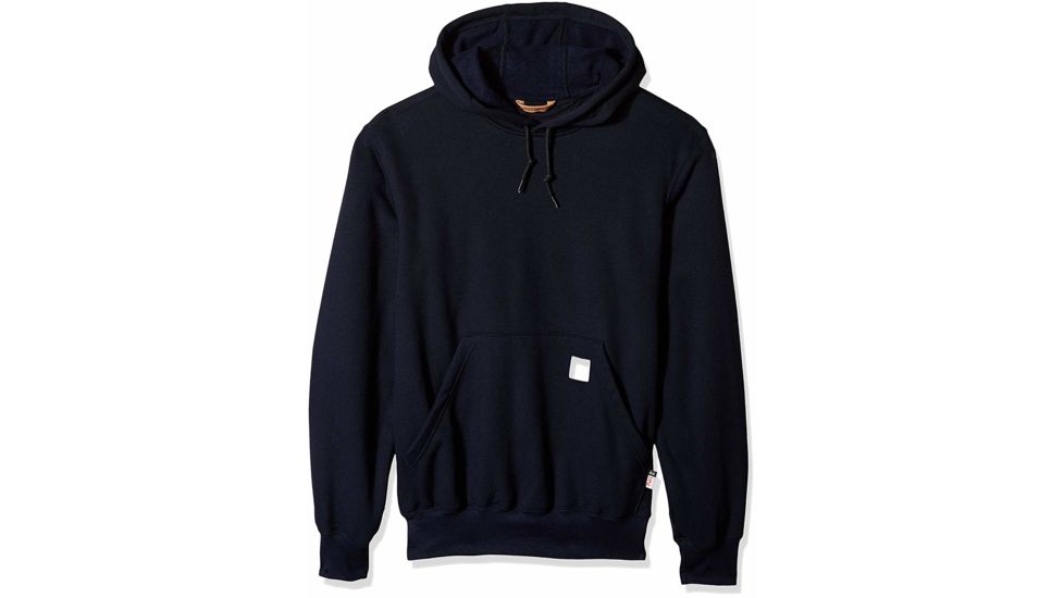 Carhartt Flame-Resistant Hooded Sweatshirt, Dark Navy, Small/Regular, 102907-410-REG-S