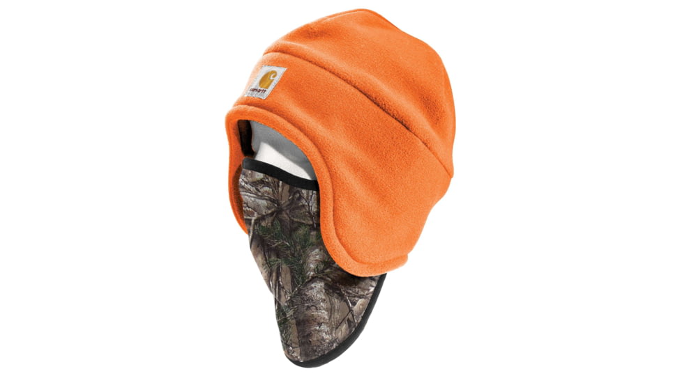 Carhartt Fleece 2 in 1 Headwear for Mens, Brite Orange, One Size Fits All A202-BOG-OFA