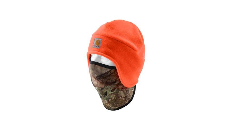 Carhartt Fleece 2 in 1 Headwear - Mens, Hunter Orange/Break, One Size, A202-826-OFA