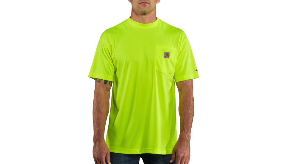 Carhartt Force Color Enchanced Short-Sleeve T-Shirt, Brite Lime, 2XL/Regular 100493-323-REG-2XL