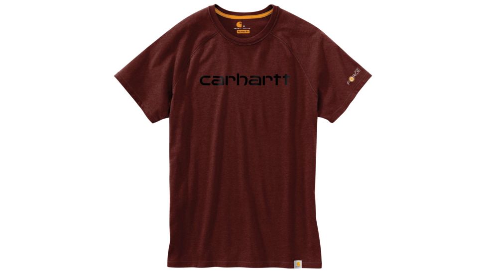 Carhartt Force Cotton Delmont Gphc Short Sleeve T Shirt - Mens, Red Brown Heather, 2XL-REG 102549-603-REG-2XL